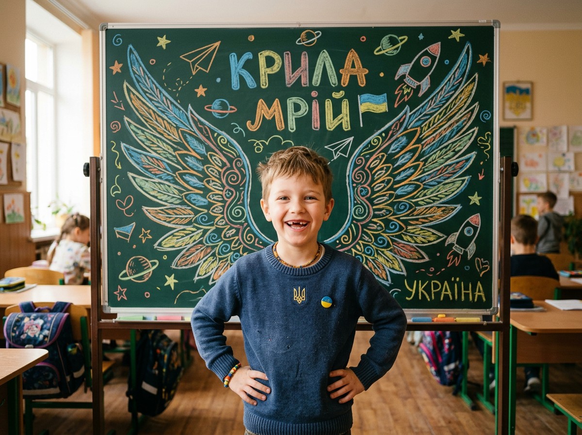 Дитина з крилами мрій у центрі Освітека